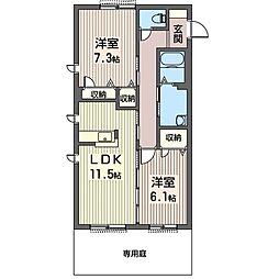 メゾン・富慶A 2LDKの間取図画像