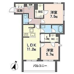 ShaMaison広町 2SLDKの間取図画像