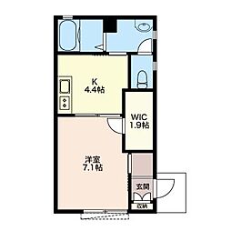 マ・メゾン参宮橋 1Kの間取図画像