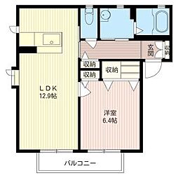 グランシャリオ1 1LDKの間取図画像