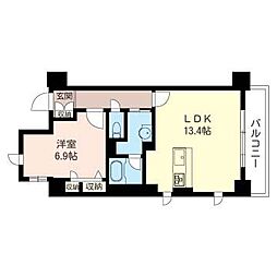 MASTLIFE南品川 1LDKの間取図画像