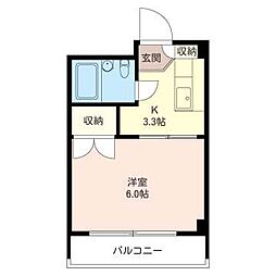 いずみハイツ 1Kの間取図画像