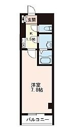 グレース澤田 2階1Kの間取り