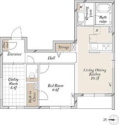 ベルデ西落合 1階1SLDKの間取り