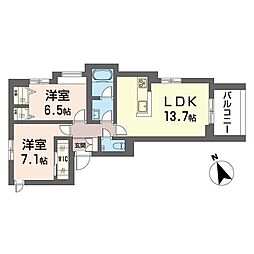 間取図画像 2LDK