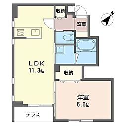チェーリオ八雲 1LDKの間取図画像