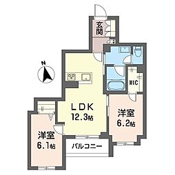 フィローザ池袋 2LDKの間取図画像