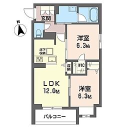 フィローザ池袋 2LDKの間取図画像