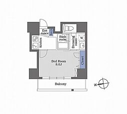 MASTLIFE麻布十番 1Kの間取図画像