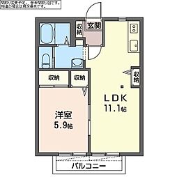 文京エミネンス 1LDKの間取図画像