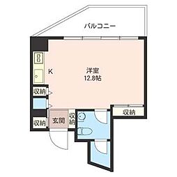 エスティメゾン麻布永坂 ワンルームの間取図画像