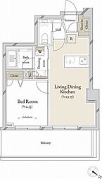 三軒茶屋GRAND 1LDKの間取図画像