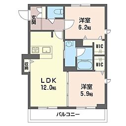 マストライフ吉祥寺東 2階2LDKの間取り