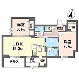 カンタービレ荻窪 00101 1階2SLDKの間取り