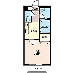 セレナ杉並 1Kの間取図画像