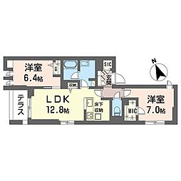 ステラヴィア西荻 2LDKの間取図画像