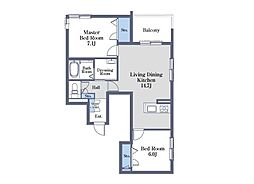 MASTLIFE西荻窪ANNEX 2LDKの間取図画像