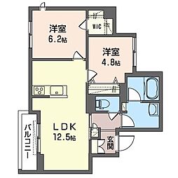 FORENA西東京 2LDKの間取図画像