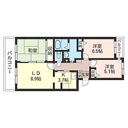 Ｊパレス三鷹 1階3LDKの間取り