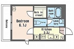 グリーンプラザ武蔵野 1Kの間取図画像
