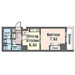 espeRanzaAZUMA 1DKの間取図画像