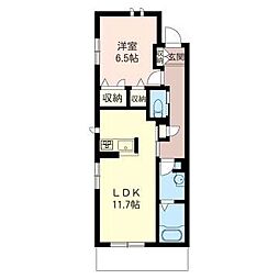 Relafort茅ヶ崎 1LDKの間取図画像
