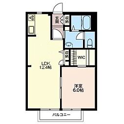 グランシード二俣川 1LDKの間取図画像
