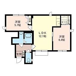 ディアスリリー 2LDKの間取図画像