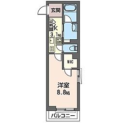 HarmonyM 1Kの間取図画像