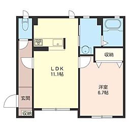 ハイツMA 1LDKの間取図画像