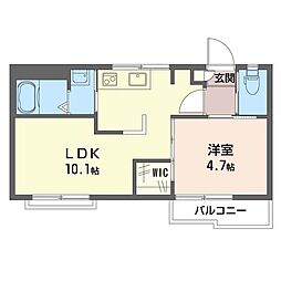 サニーコート堀内 1LDKの間取図画像