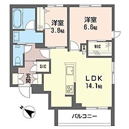 クレイラ戸塚 2LDKの間取図画像