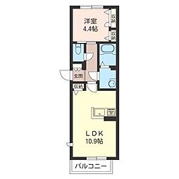 RITATERRACE 1LDKの間取図画像