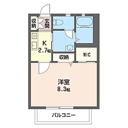 ディアス藤進 1Kの間取図画像