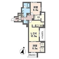 F.skypark 2LDKの間取図画像