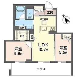 Fam橋本 2LDKの間取図画像