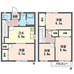アークヒルズ大宮A 4DKの間取図画像