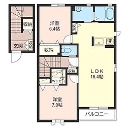メゾングッド 2LDKの間取図画像