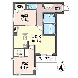 サンドミール2022 2LDKの間取図画像