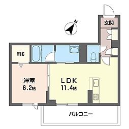 グランヴィリオ 1LDKの間取図画像