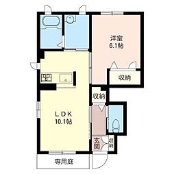 ソリエ 1LDKの間取図画像