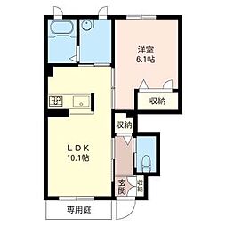 ソリエ 1LDKの間取図画像
