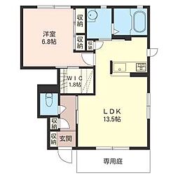 プリマ・クラッセ1 1LDKの間取図画像