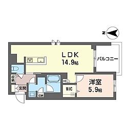 センター レジデンス グランデ 1LDKの間取図画像