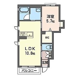 セルリアン 1LDKの間取図画像