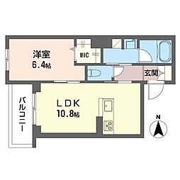 ブランニューデイズ 1LDKの間取図画像