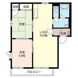 ファミール長島B 2LDKの間取図画像
