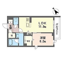 間取図画像 1LDK