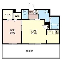 フレスカ 1LDKの間取図画像