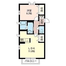 パルテ 1LDKの間取図画像